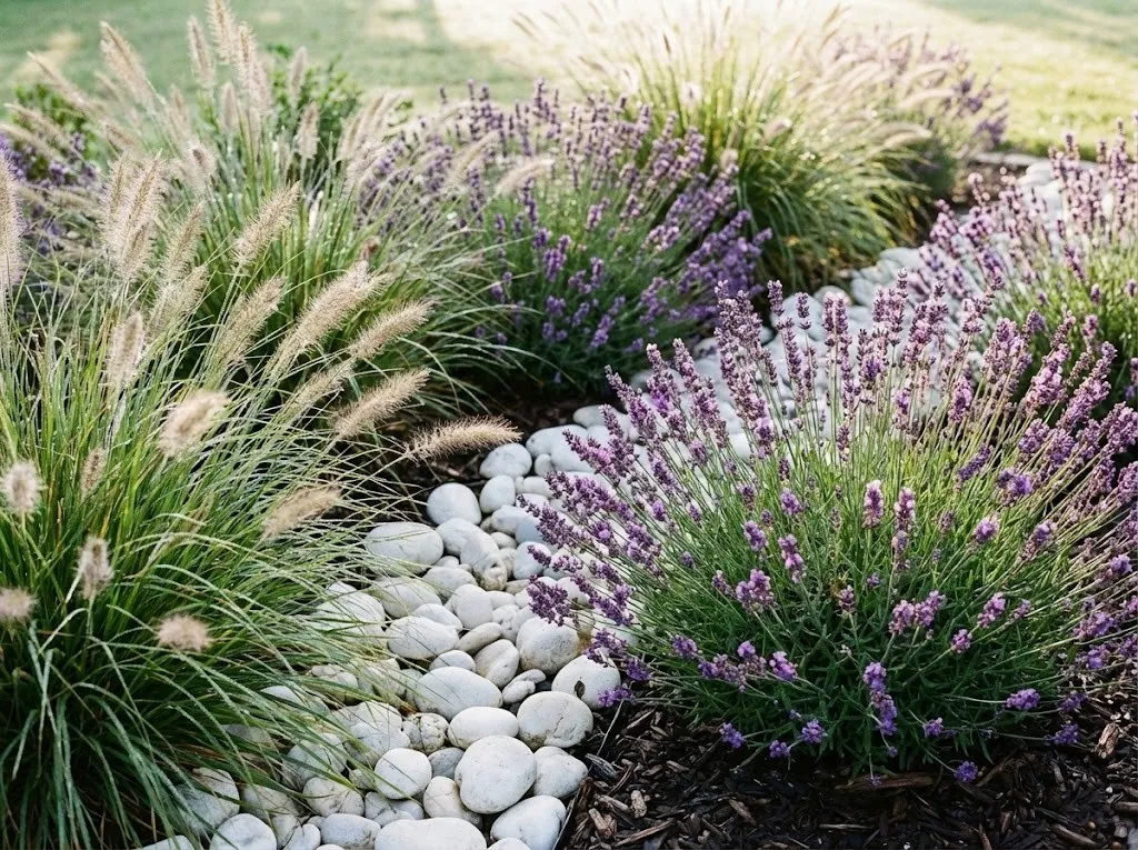 Aménagement paysager avec bordures